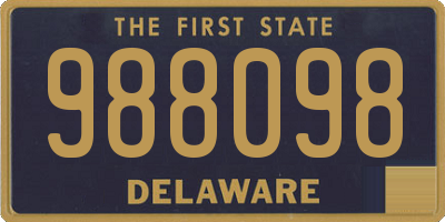 DE license plate 988098