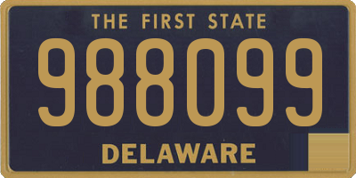 DE license plate 988099