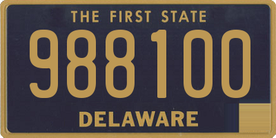 DE license plate 988100