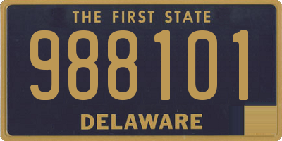 DE license plate 988101