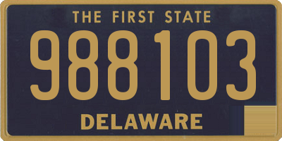 DE license plate 988103