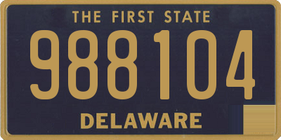 DE license plate 988104