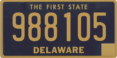 DE license plate 988105