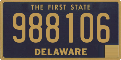 DE license plate 988106