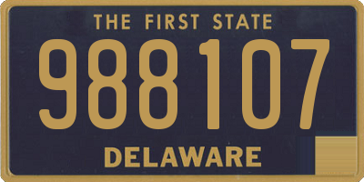 DE license plate 988107