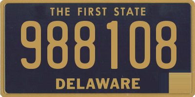 DE license plate 988108