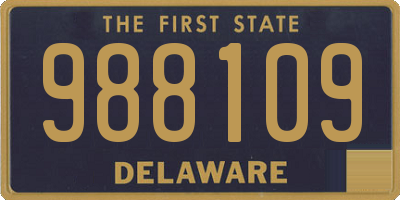 DE license plate 988109