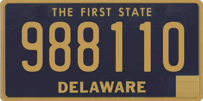 DE license plate 988110