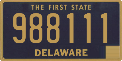 DE license plate 988111