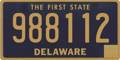 DE license plate 988112