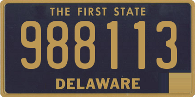 DE license plate 988113