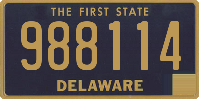 DE license plate 988114