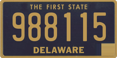 DE license plate 988115