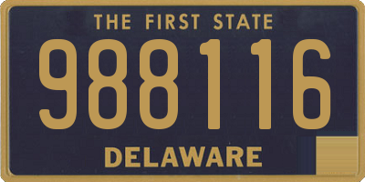 DE license plate 988116