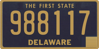 DE license plate 988117