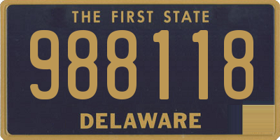 DE license plate 988118