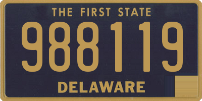 DE license plate 988119