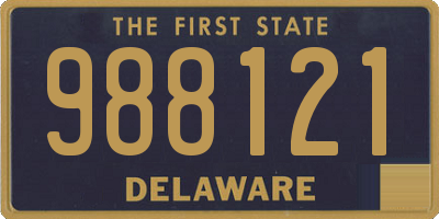 DE license plate 988121