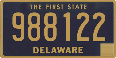 DE license plate 988122