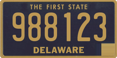 DE license plate 988123