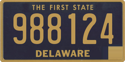 DE license plate 988124