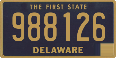 DE license plate 988126