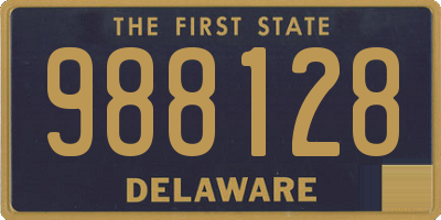 DE license plate 988128