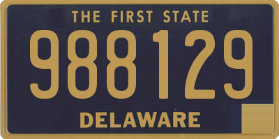 DE license plate 988129