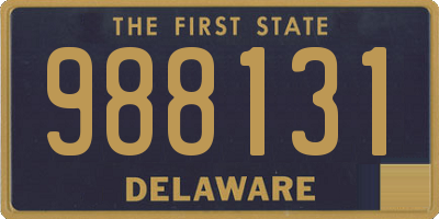 DE license plate 988131