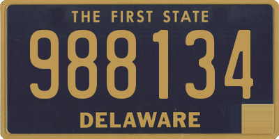 DE license plate 988134