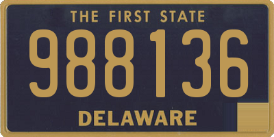 DE license plate 988136