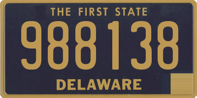 DE license plate 988138