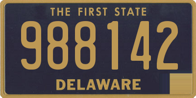 DE license plate 988142