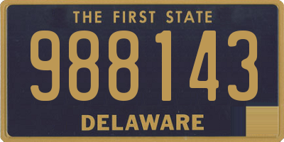 DE license plate 988143