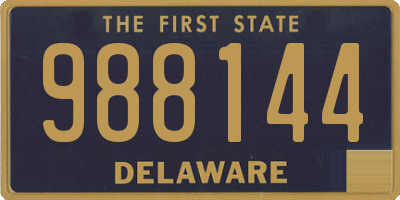 DE license plate 988144