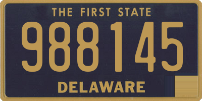 DE license plate 988145
