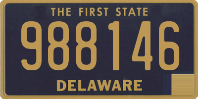 DE license plate 988146