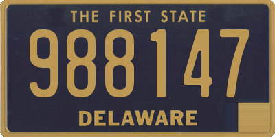 DE license plate 988147