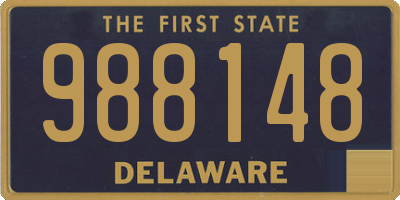 DE license plate 988148