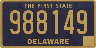 DE license plate 988149