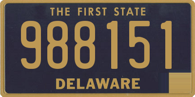 DE license plate 988151