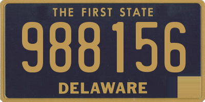 DE license plate 988156