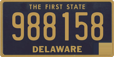 DE license plate 988158