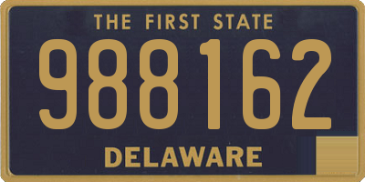 DE license plate 988162