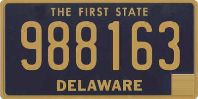 DE license plate 988163