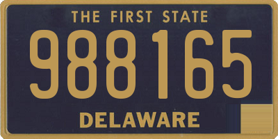 DE license plate 988165