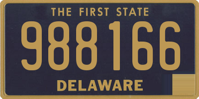 DE license plate 988166