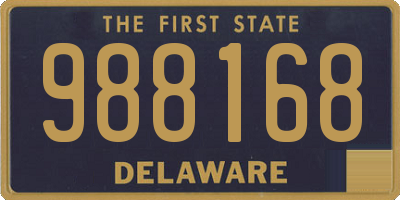 DE license plate 988168