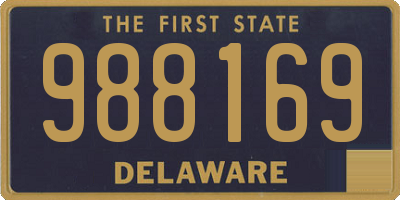 DE license plate 988169