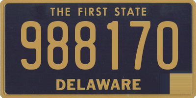 DE license plate 988170